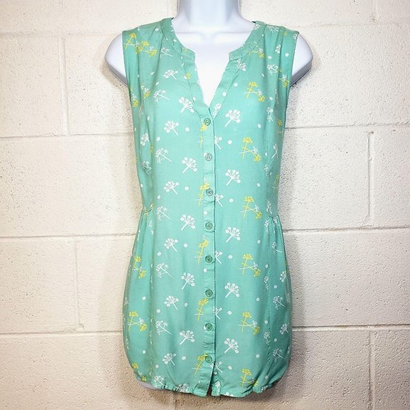 Modcloth Steadfast Sojourn Sleeveless Top Mint - Picture 1 of 11